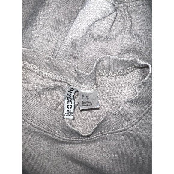 Divided by H&M Size XS Taupe Crew Neck Long Sleeve Sweatshirt Tunic Dress Casual - Picture 6 of 6